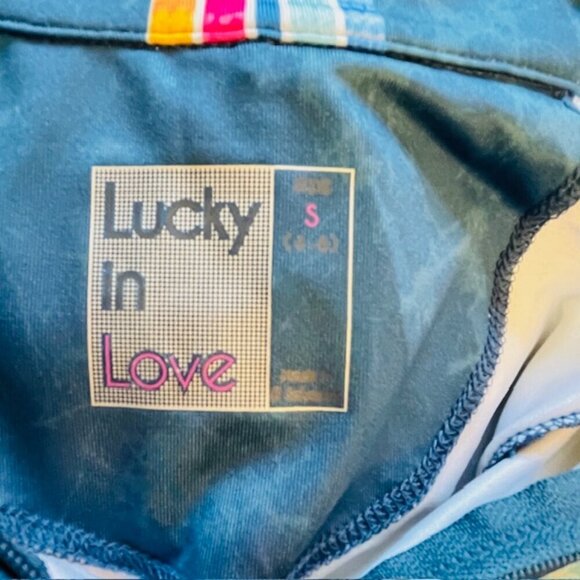 Lucky in Love Performance Short Sleeve Feeling Inky Polo Shirt Small - Picture 6 of 8